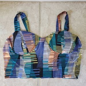 XS Stretch Abstract Print Crop Top * Bralette * Pa